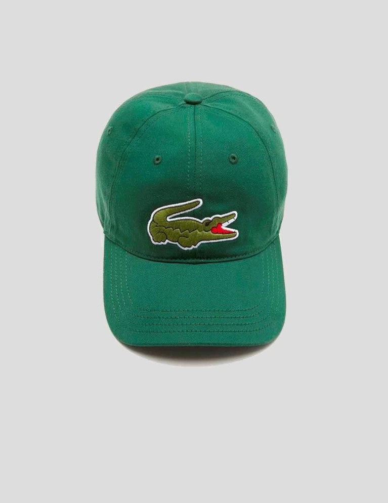 Gorra LACOSTE gorra ajustável em sarga de algodão ecológico vert